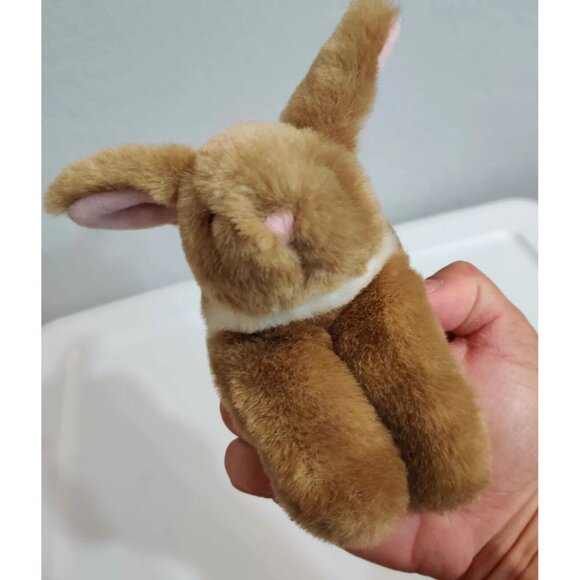Gibson Greetings Vtg Plush Finger Puppet Cute Brown Bunny 5.5x4x4” Stuffed Toy - Picture 8 of 13